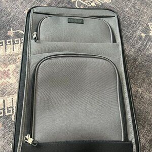 Gray Chaps Carry on Suitcase Soft 21" GUC